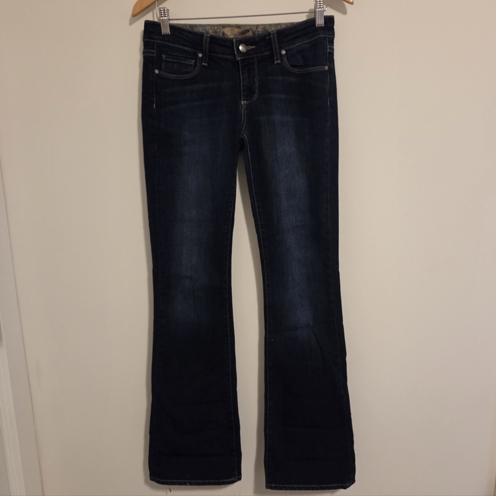Paige Laurel Canyon Bootcut Jeans In Super Rebellious Colour